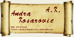 Andra Košarović vizit kartica